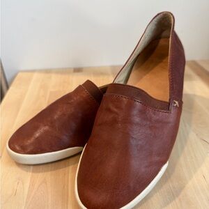 Frye Brown Leather Slip-On Melissa Shoes